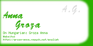 anna groza business card